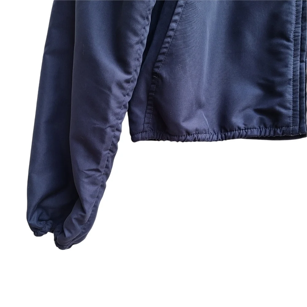 Y2K Puma Navy Blue Full Zip Lightly Lined Cropped Track Jacket Size S (Sample)